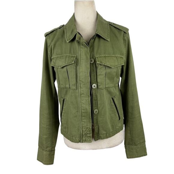 Sanctuary Utility Habitat Military Green Denim Jacket in Cactus 100% Cotton XS - Picture 2 of 16